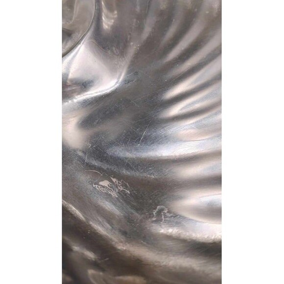 VTG Double Seashell Tray Dish Ocean Beach Hollywood Regency Mexico Pewter Silver - Picture 5 of 10